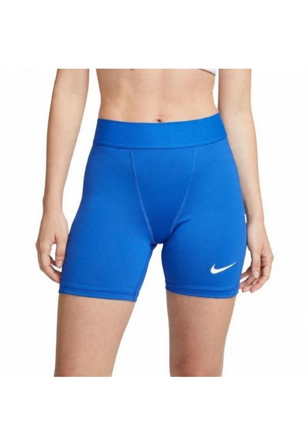 Nike - Spodenki Damskie Strike DriFIT. Kolor: niebieski. Sport: turystyka piesza