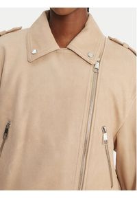 BOSS Kurtka skórzana C_Salace 50554143 Beżowy Regular Fit. Kolor: beżowy. Materiał: skóra #2