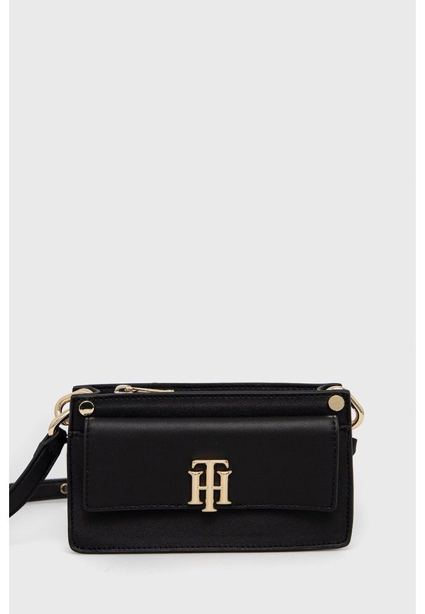 TOMMY HILFIGER - Tommy Hilfiger Torebka kolor czarny. Kolor: czarny