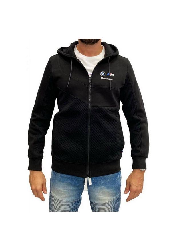 Puma - Bluza Męska Motorsport BMW Z Pełnym Zamkiem Błyskawicznym. Kolor: czarny