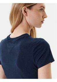 Tommy Jeans T-Shirt Linear DW0DW21164 Granatowy Slim Fit. Kolor: niebieski. Materiał: bawełna