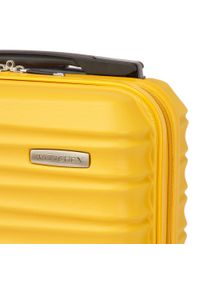 Wittchen - Walizka kabinowa z ABS-u z żebrowaniem żółta. Kolor: żółty. Styl: elegancki #8
