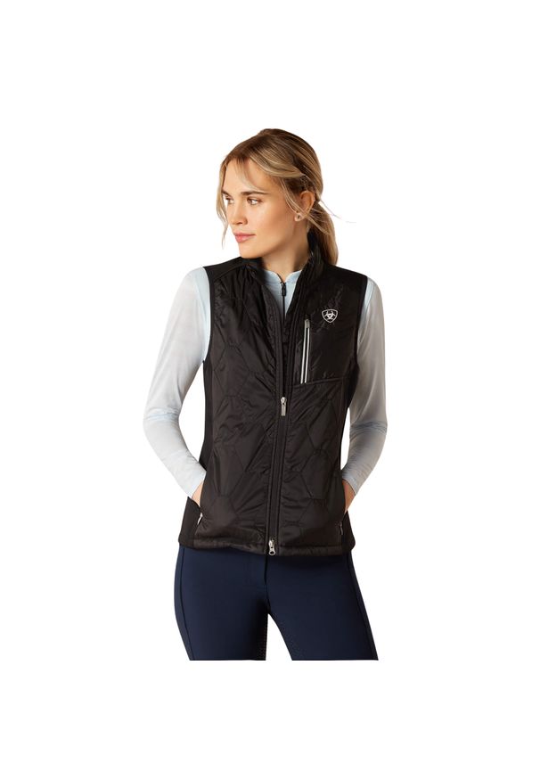 Kamizelka do jazdy konnej damska Ariat Fusion Insulated. Kolor: czarny. Materiał: puch