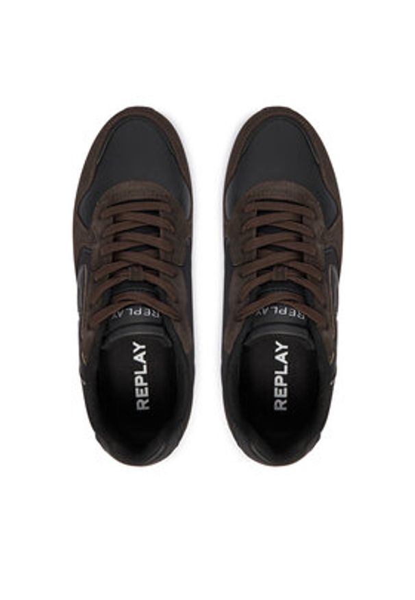 Replay - REPLAY Sneakersy GMS9I .000.C0008L Brązowy. Kolor: brązowy. Materiał: skóra