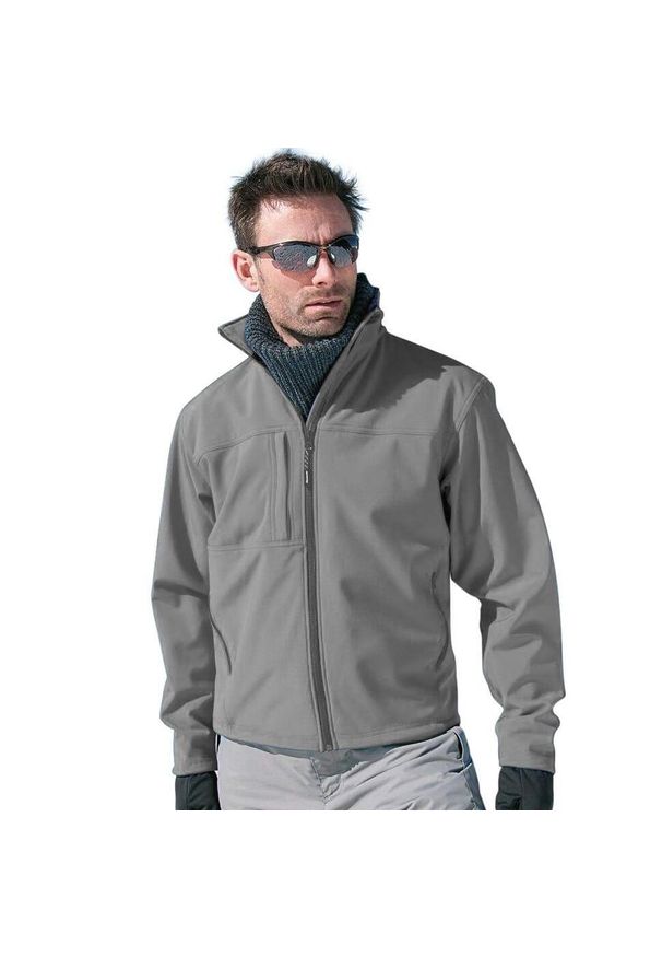 RESULT - Męska Kurtka Softshell Premium 3warstwowa Performance (wodoodporna,. Kolor: szary. Materiał: softshell