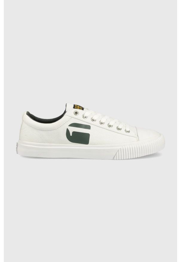 G-Star RAW - G-Star Raw tenisówki meefic pop męskie kolor biały. Nosek buta: okrągły. Zapięcie: sznurówki. Kolor: biały. Materiał: guma