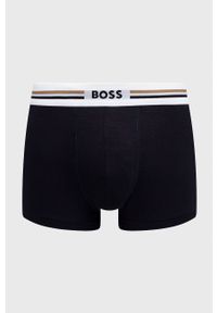 BOSS bokserki 3-pack męskie kolor bordowy. Kolor: czerwony. Materiał: materiał, wiskoza #3