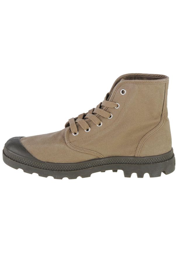 Buty sportowe Sneakersy męskie, Palladium Pampa Hi. Kolor: beżowy, zielony, wielokolorowy. Materiał: guma, syntetyk, tkanina, materiał. Sport: turystyka piesza