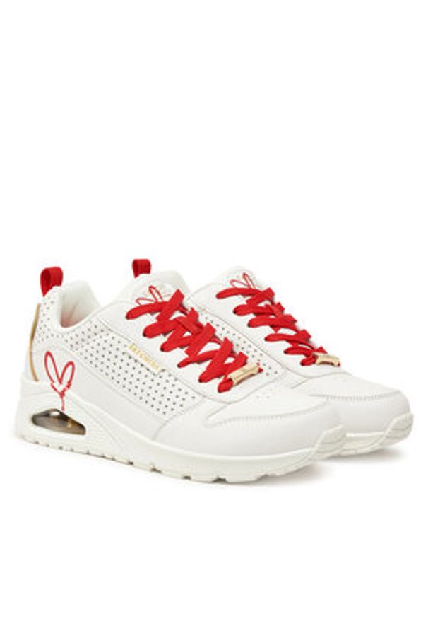 skechers - Skechers Sneakersy 177991/WRD Biały. Kolor: biały. Materiał: skóra