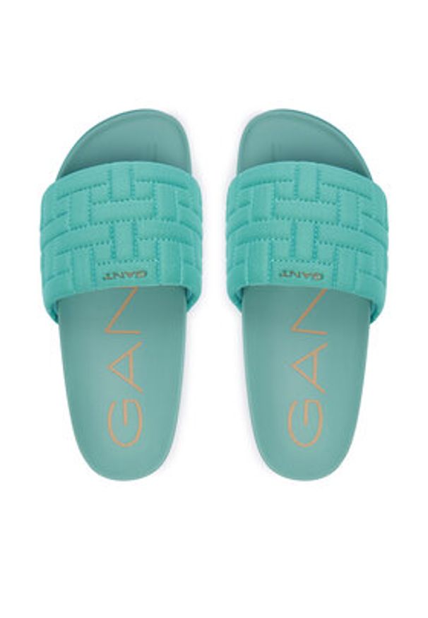 GANT - Gant Klapki 30507939 Turkusowy. Kolor: turkusowy. Materiał: materiał