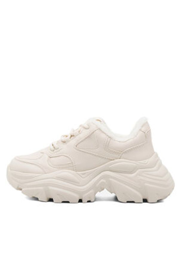 DeeZee Sneakersy MEG SWS91620-02 Beżowy. Kolor: beżowy. Materiał: syntetyk