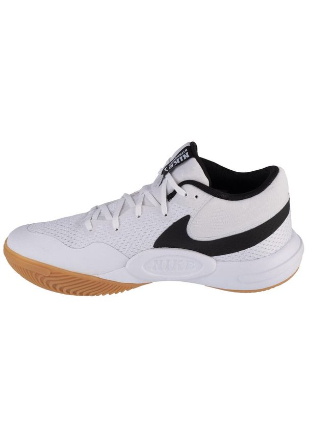 Buty siatkarskie męskie Nike Hyperquick. Zapięcie: sznurówki. Kolor: biały. Materiał: guma, tkanina. Szerokość cholewki: normalna. Sport: siatkówka