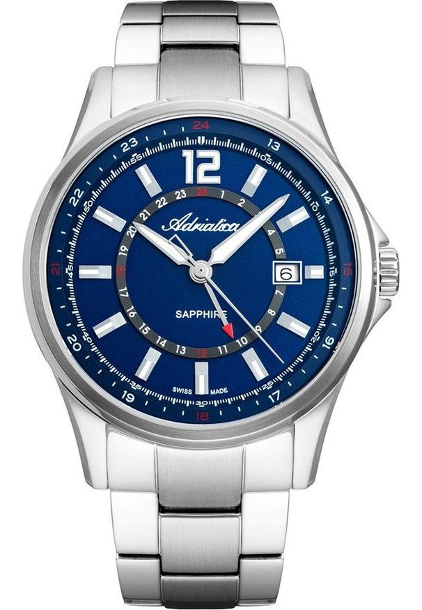 Zegarek Adriatica Zegarek męski Adriatica A8325.5155Q srebrny. Kolor: srebrny