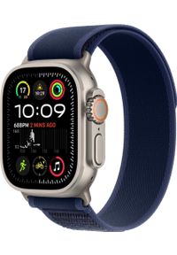 APPLE - Smartwatch Apple Watch Ultra 2 GPS + Cellular 49mm Titanium Case Trail Loop S/M Niebieski (MX4J3KS/A). Rodzaj zegarka: smartwatch. Kolor: niebieski