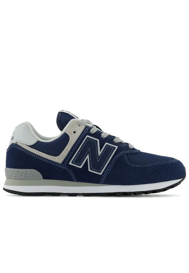 Buty New Balance GC574EVN - granatowe. Okazja: na co dzień. Kolor: niebieski. Materiał: zamsz, materiał, syntetyk, guma. Szerokość cholewki: normalna. Model: New Balance 574