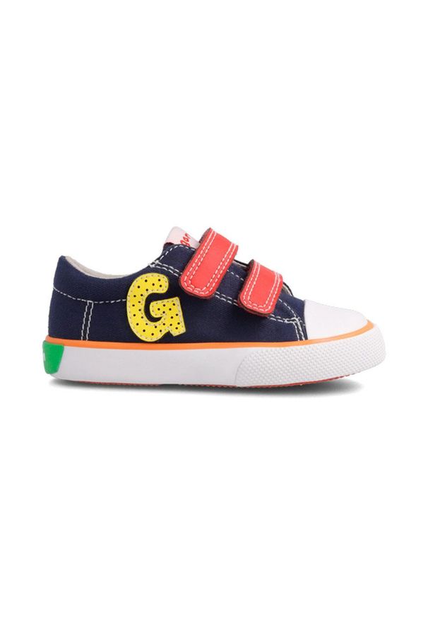 Garvalin buty dziecięce kolor granatowy. Nosek buta: okrągły. Zapięcie: rzepy. Kolor: niebieski. Materiał: guma