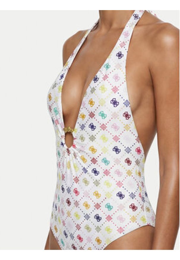 Guess Strój kąpielowy E6GJ39 MC04R Biały. Kolor: biały. Materiał: syntetyk