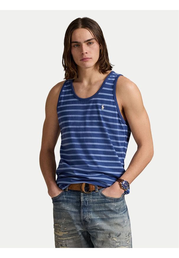 Polo Ralph Lauren Tank top 710970699002 Niebieski Classic Fit. Typ kołnierza: polo. Kolor: niebieski. Materiał: bawełna
