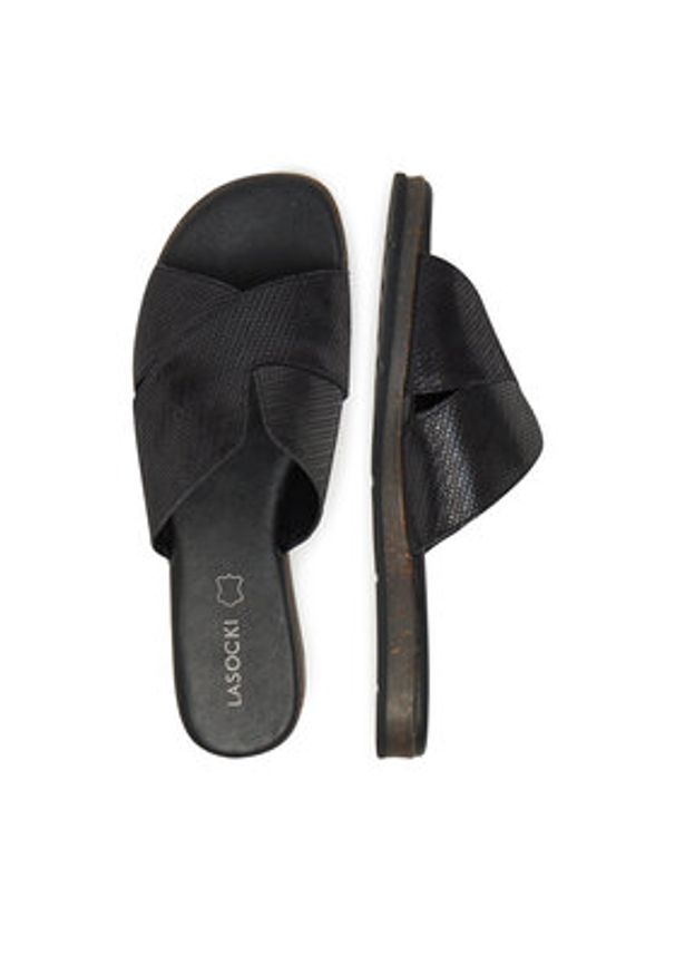 Lasocki Klapki WI16-740A-02 Czarny. Kolor: czarny. Materiał: zamsz, skóra