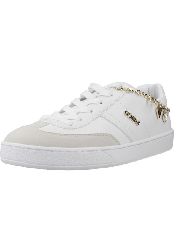 Guess - Kapcie GUESS FLTNAO LEA12 Biały. Kolor: biały. Materiał: syntetyk, tkanina. Styl: sportowy