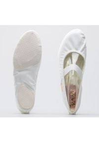 Baletki gimnastyczne Iwa W IWA300białe. Kolor: biały. Materiał: guma, zamsz, materiał, syntetyk. Szerokość cholewki: normalna. Styl: sportowy, klasyczny, elegancki