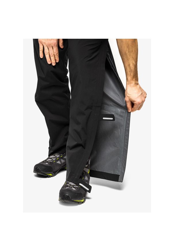 Fjällräven - Spodnie przeciwdeszczowe męskie Fjallraven HC Hydratic Trail Trousers. Kolor: czarny. Sezon: lato. Sport: turystyka piesza