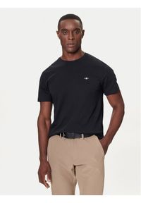 GANT - Gant T-Shirt 2004080 Czarny Regular Fit. Kolor: czarny. Materiał: bawełna