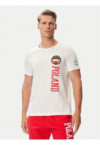 Beverly Hills Polo Club T-Shirt F-SS26M-TS0005 POL Biały Regular Fit. Typ kołnierza: polo. Kolor: biały. Materiał: bawełna #1