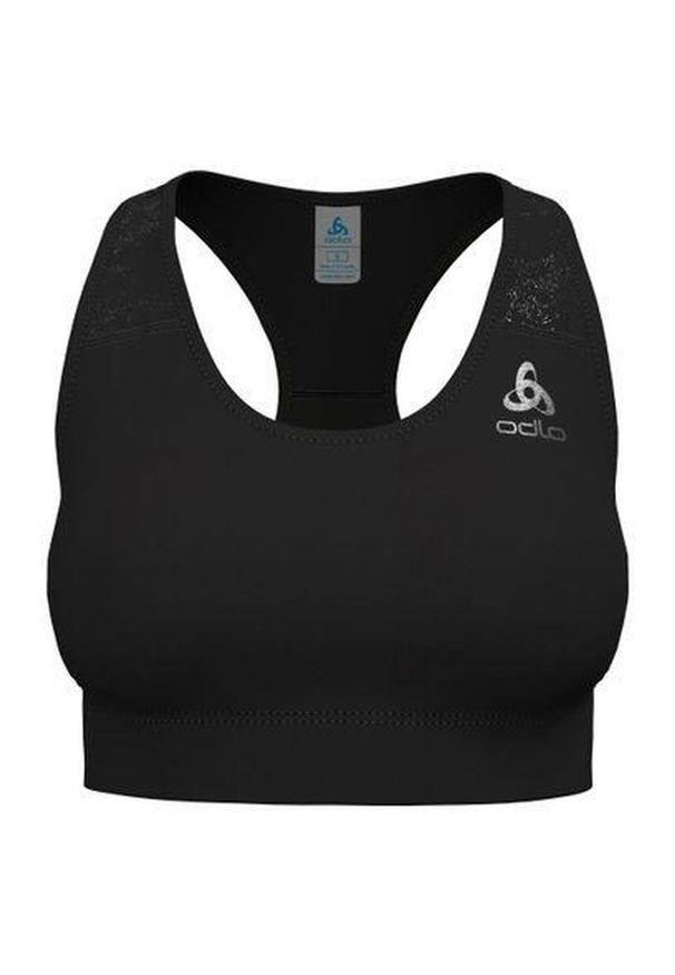 Biustonosz sportowy Odlo Bralette ESSENTIAL PRINT. Kolor: czarny. Wzór: nadruk. Sport: fitness