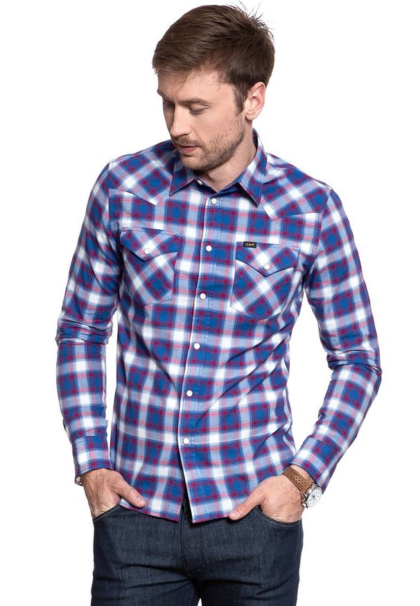 Lee - KOSZULA LEE WESTERN SHIRT LIMOGES L643GIFE 112115355. Materiał: materiał. Wzór: kratka