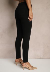 Renee - Czarne Bawełniane Jeansy Typu Slim Feloriel. Okazja: na co dzień, na spotkanie biznesowe. Kolor: czarny. Styl: sportowy, biznesowy, elegancki, casual #3