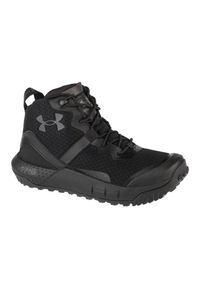 Buty Under Armour Micro G Valsetz Mid W 3023742-001 czarne. Zapięcie: sznurówki. Kolor: czarny. Materiał: guma, syntetyk, nylon