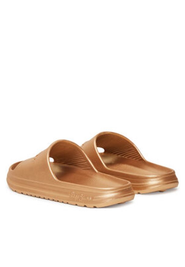 Pepe Jeans Klapki Beach Slidemet PLS70165 Złoty. Kolor: złoty. Materiał: syntetyk