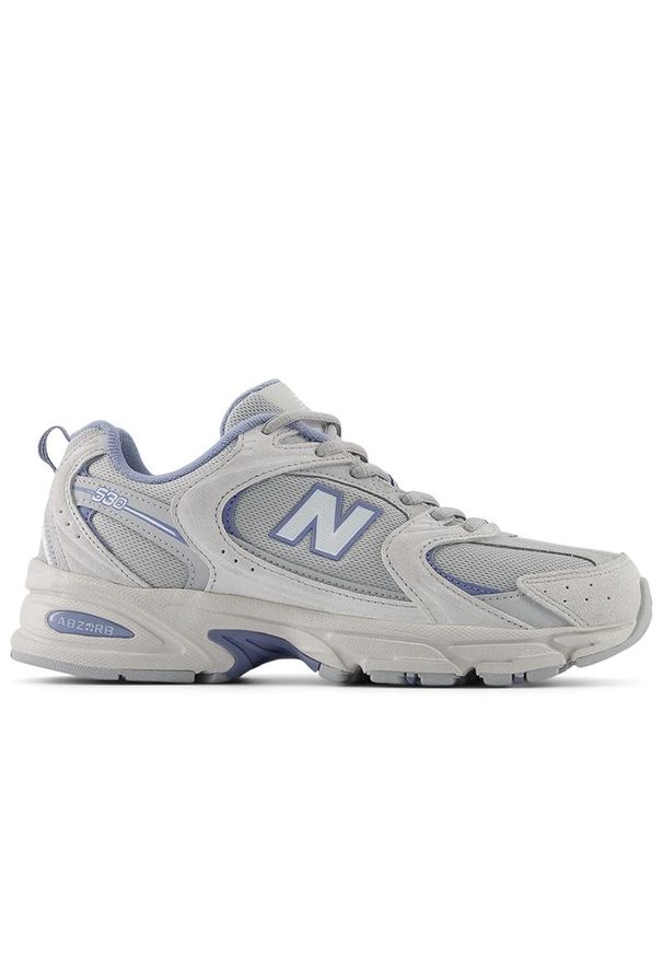 Buty unisex New Balance U530SMB - szare. Kolor: szary. Materiał: zamsz. Szerokość cholewki: normalna. Sezon: lato. Sport: turystyka piesza