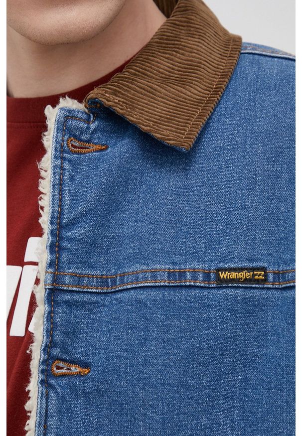 Billabong - Kurtka jeansowa x Wrangler. Kolor: niebieski. Materiał: jeans