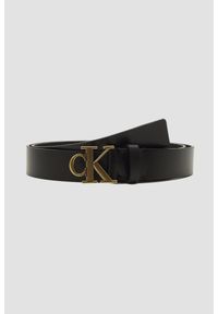 Calvin Klein - CALVIN KLEIN Czarny damski pasek cK, Rozmiar 75. Kolor: czarny