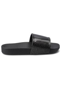 zaxy - Czarne Klapki Zaxy Dziecięce Buty Z Brokatem. Okazja: na spacer. Kolor: czarny. Materiał: guma. Styl: wakacyjny