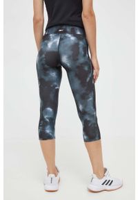 Reebok legginsy treningowe Identity kolor czarny wzorzyste. Kolor: czarny. Materiał: skóra, materiał #3