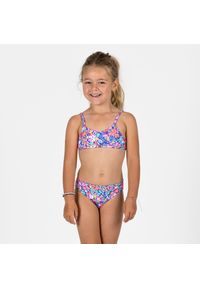 OLAIAN - Kostium kąpielowy dwuczęściowy surfingowy dla dzieci Olaian Boni. Kolor: fioletowy. Materiał: materiał, elastan, poliester