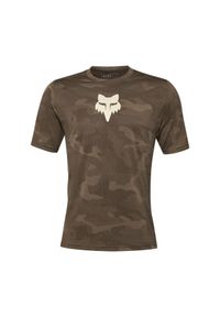 FOX - Koszulka rowerowa męska Fox Ranger Tru Dri SS Jersey. Kolor: brązowy. Materiał: jersey
