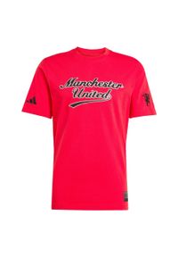 Adidas - Koszulka Manchester United US Pack. Kolor: czerwony. Sport: piłka nożna