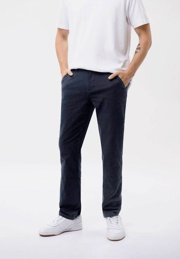 Volcano - Bawełniane spodnie, Regular Fit, R-RIVI. Materiał: bawełna. Styl: klasyczny