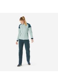 quechua - Spodnie turystyczne damskie Quechua SH500 Warm. Kolor: wielokolorowy, niebieski, zielony. Materiał: materiał. Sezon: zima