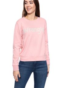 Wrangler - BLUZA WRANGLER LOGO SWEAT BRIDAL ROSE W6N2HYP01. Kolor: różowy #7