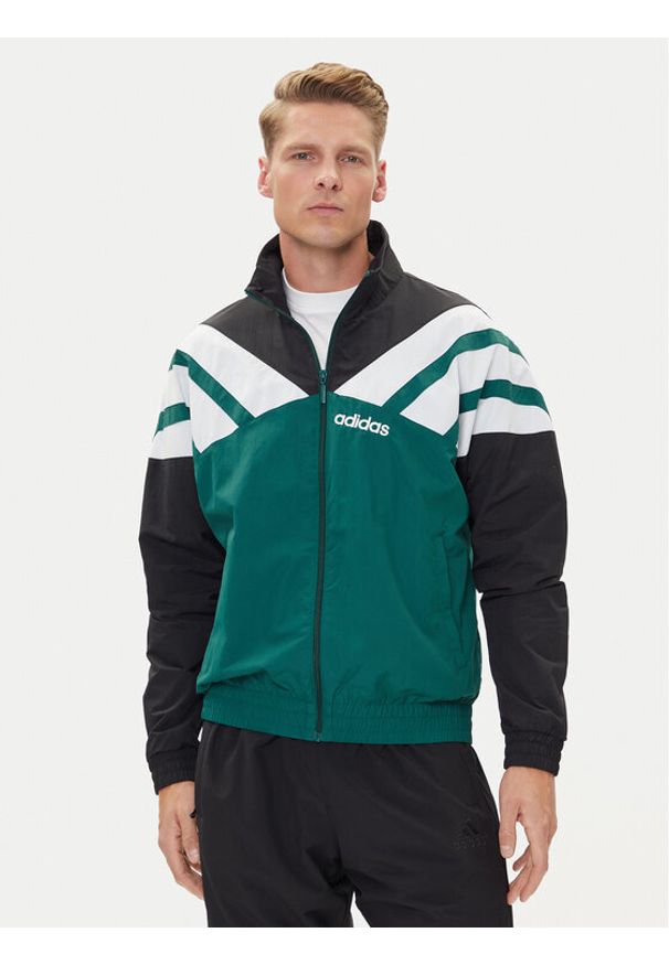 Adidas - adidas Bluza JX3053 Zielony Loose Fit. Kolor: zielony. Materiał: syntetyk