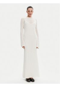 Herskind Sukienka dzianinowa 5522910 Écru Regular Fit. Materiał: bawełna