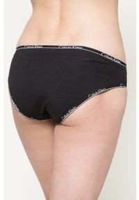 Calvin Klein Underwear - Figi (2-pack). Kolor: czarny. Materiał: bawełna, materiał, dzianina, elastan. Wzór: gładki #3