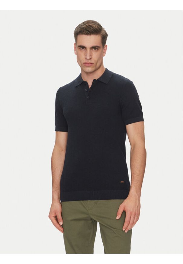 INDICODE Polo Invorm 30-485 Granatowy Regular Fit. Typ kołnierza: polo. Kolor: niebieski. Materiał: syntetyk
