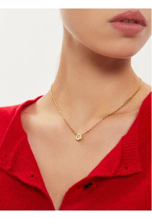 Guess Naszyjnik JUBN04 593JW Złoty. Materiał: metalowe. Kolor: złoty