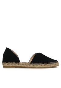 Manebi Espadryle Suede Open-Side Flats K 1.0 O0 Czarny. Kolor: czarny. Materiał: zamsz, skóra